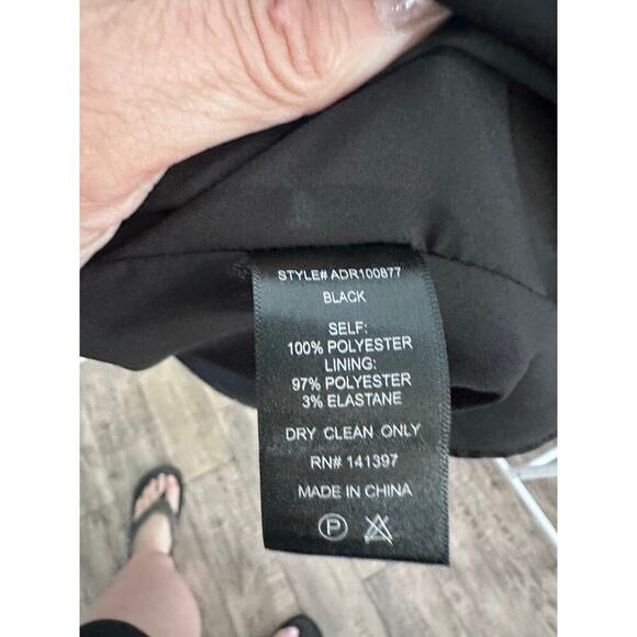 ASTR The Label Women's Black Poplin Puff Sleeve Smocked Tiered Midi Dress Size L - Picture 5 of 7